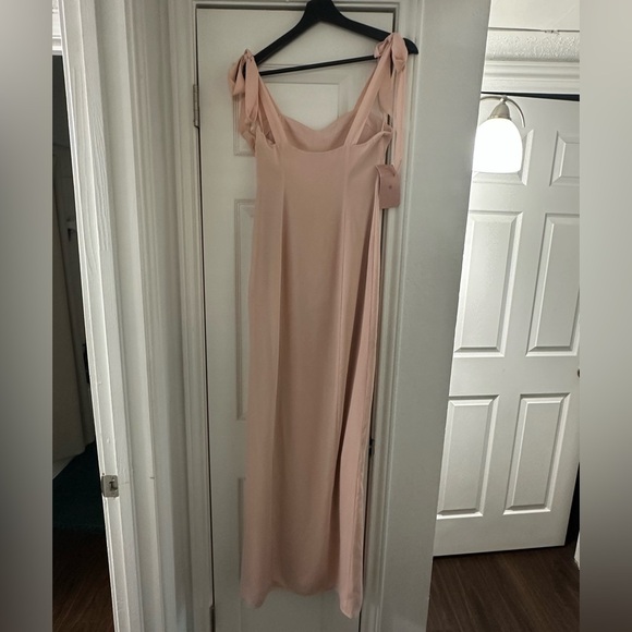 BHLDN Antonia Georgette Dress in Blush - Picture 4 of 5